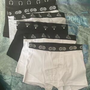 H&M Black, Gray, and White Boxer Briefs with Fun Waistband